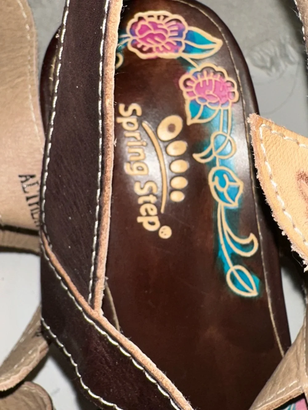 Spring Step L'Artiste Floral Sandals NWOT - size 39 (US 8 - 8 1/2) - Picture 4 of 7